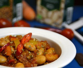 Vegetarisk chili med linser & mörk choklad