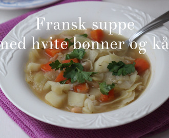 Fransk suppe med hvite bønner og kål – vegetar