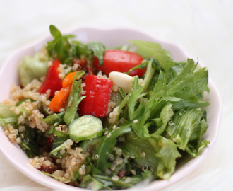 Supersunn salat med Quinoa-frø