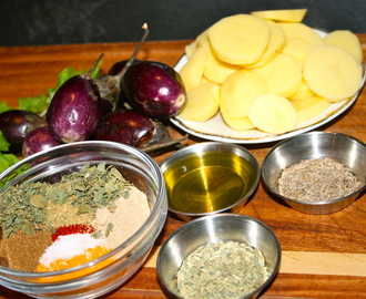 Vegetar oppskrift : aubergin med poteter