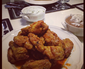 Buffalo chicken wings med bluecheesedip