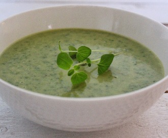 Kremet potet- og spinatsuppe