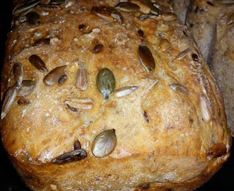 Rugbrød med gresskarkjerner