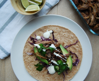 Spicy pulled pork taco