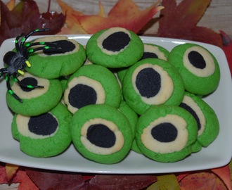 Halloween; Grønne monsterøye kjeks