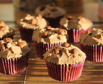Mektige sjokolade cupcakes med Nutella.