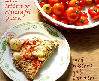 Litt lettere og glutenfri pizza med høstens gode tomater