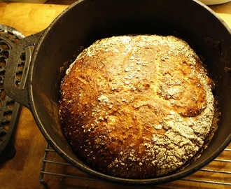 No knead bread - ikke knadd brød