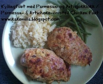 Kyllingfilet med Parmesan-og Artisjokklokk / Parmesan- and Artichoke-crusted Chicken Filet