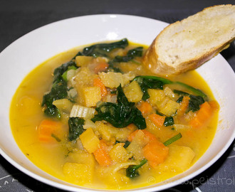 Grønnsaksuppe med spinat