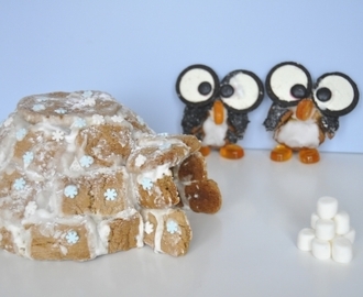Pepperkakeiglo med pingviner