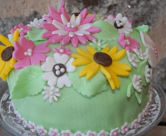 Blomster bursdagskake