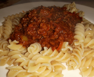 Pasta bolignese på italiensk vis