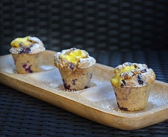 Blåbærmuffins med vaniljekrem