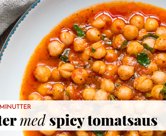 Kikerter i spicy tomatsaus