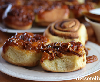 Sticky Pecan Caramel Buns (Amerikanske karamellboller)