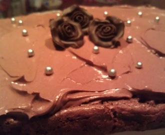 Brownies med sjokolade topping