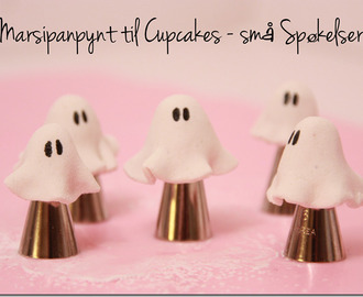 Halloween - Hvordan lage MarsipanSpøkelser til Cupcakes