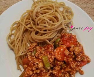 Spagetti Bolognese med champinjong – enkel, sunn og god!