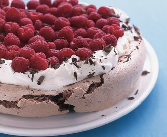 Chocolate Raspberry Pavlova