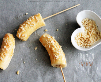 Frozen banana popsicles!