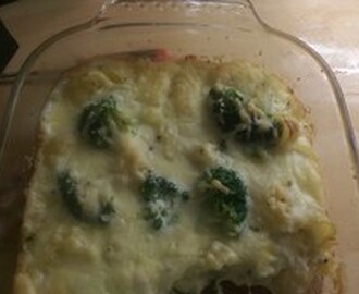 Broccoligratäng med pasta