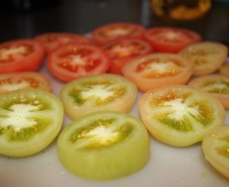 Stekta gröna tomater