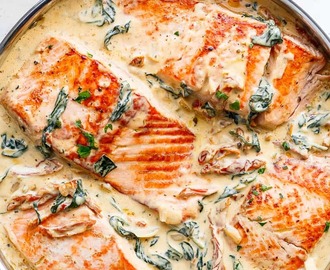 Creamy Garlic Butter Tuscan Salmon 