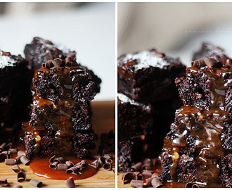 Double Chocolate Brownie with Salted Caramel