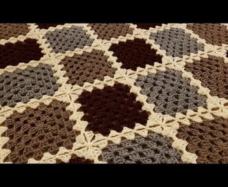 Part 1 - The Continuous Join-As-You-Go Granny Square Blanket Crochet Tutorial!