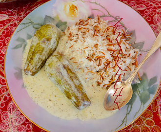 Kousa mehshi bi laban- Friterad zucchini i yoghurtsås