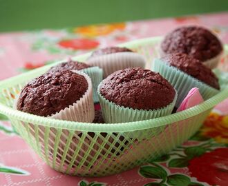 Chokladmuffins med rödbetor