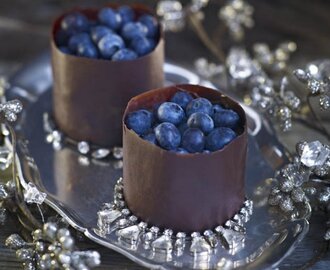 Chokladbakelser med blåbär