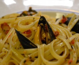 Linguini med musslor