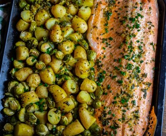 Laxsida på plåt med grönsaker - ZEINAS KITCHEN