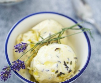 Lavender vanilla ice cream