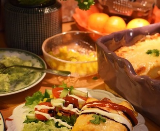 Enchiladas med fläskfilé och ostsås