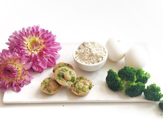 Grötmuffins med broccoli och vanilj
