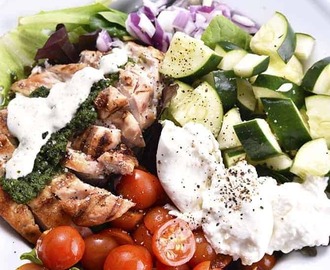 Grilled Chicken Salad with Pesto Ranch Dressing Recipe