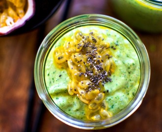 Green buckwheat avocado smoothie