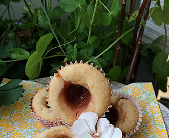 Rabarbertema på kvällens fika – rabarbergrottor och rabarbersaft!