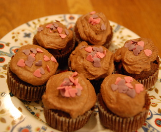 Cupcakes med fyllig chokladsmak