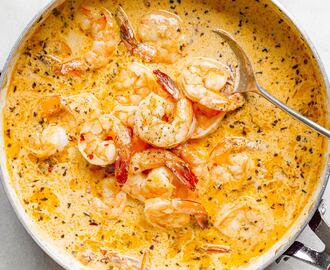 Creamy Garlic Shrimp with Sundried Tomatoes