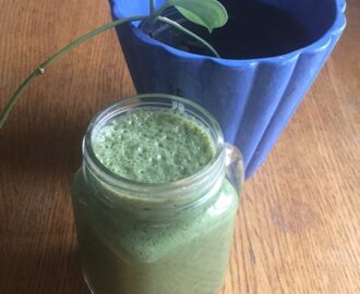 Grön smoothie med hampaproteinpulver