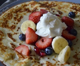 Tunna proteinpannkakor och födelsedagsfirande