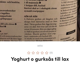 Yoghurt o gurksås t lax