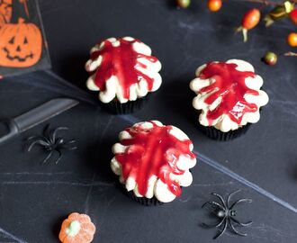 Halloween Blodiga Hjärncupcakes