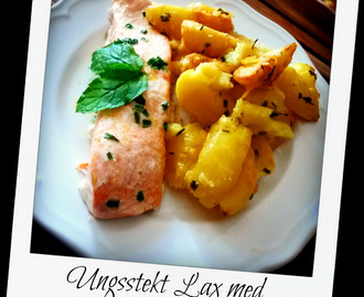 Recept: Ugnsstekt lax med västerbottenpotatis