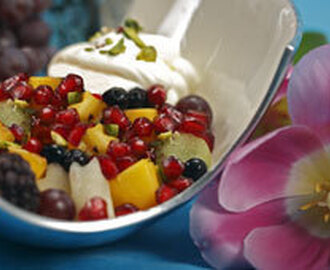 Fruktsallad med paradisfrukter