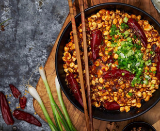 Jonas mapo tofu med MiFú Peppar & Chili istället för fläskfärs